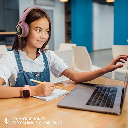 PowerLocus Bluetooth Headphones for Kids, Wireless Bluetooth Headphones, Kid Headphones Over-Ear with LED, Foldable Headset with Mic,Volume Limited, Wireless/Wired Headphone for Phones,Tablets,Laptop | The Storepaperoomates Retail Market - Fast Affordable Shopping
