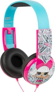 L.O.L. Surprise! Kids Safe Over The Ear Headphones HP2-03136 | Kids Headphones, Volume Limiter for Developing Ears, 3.5MM Stereo Jack, white/black Recommended for Ages 3-9, by Sakar