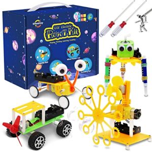 Science Kit for Kids, Shootoyard 4 Sets STEM Toys DIY Robotics Kit for Kids, Discovery Science Experiments Kits for Boys and Girl, Stem Projects for Kids Robot Kit