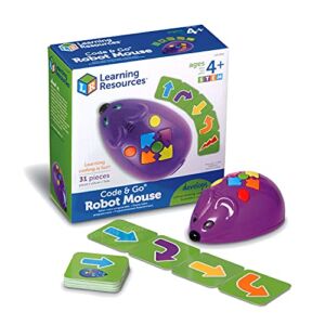 Learning Resources Code & Go Robot Mouse, Coding STEM Toy, 31 Piece Coding Set, Screen-Free Coding Toys for Kids, Ages 4+, STEM Toys, Gifts for Boys and Girls