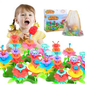 Girls Gifts Flower Garden Building Toys for 4 5 6 Years Old Girls and Boys Toddlers Kids Gifts for 5+ Years Old Birthday Christmas Building Block Toys for Indoor &Outdoor Education Stem Toys