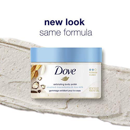 Dove Exfoliating Body Polish Scrub Reveals Visibly Smoother Skin Macadamia and Rice Milk Body Scrub That Nourishes Skin 10.5 oz | The Storepaperoomates Retail Market - Fast Affordable Shopping
