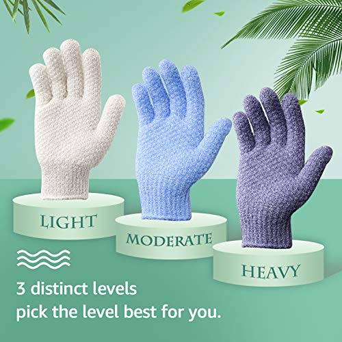 Evridwear Exfoliating Dual Texture Bath Gloves for Shower, Spa, Massage and Body Scrubs, Dead Skin Cell Remover, Gloves with Hanging Loop (1 Pair Heavy Glove) | The Storepaperoomates Retail Market - Fast Affordable Shopping