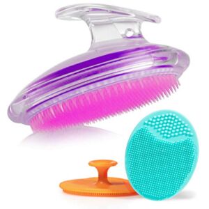 Exfoliating Brush For Razor Bumps and Ingrown Hair Treatment, Silicone Face Scrubbers, Face and Body Exfoliator Set – Perfect for Dry Brushing, by Dylonic