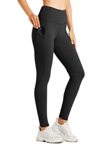 Willit Women’s Fleece Lined Leggings Water Resistant Thermal Winter Pants Hiking Yoga Running Tights High Waisted Black M