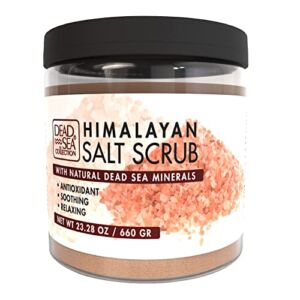 Dead Sea Collection Salt Body Scrub – Large 23.28 OZ – with Himalayan Salt – Exfoliating Effect – Includes Organic Essential Oils and Natural Dead Sea Minerals
