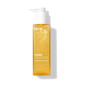 Clear Collective Exfoliating Jelly Cleanser from Hero Cosmetics – Gentle Daily Jelly-to-Foam Facial Cleanser, Eliminates Excess Oil and Removes Dead Skin, Fragrance and Paraben Free (5.07 fl oz)
