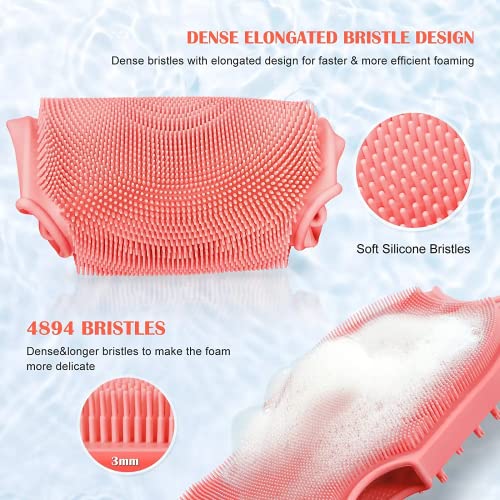 Exfoliating Silicone Body Scrubber – Shower Body Brush with Two Sides – Body Exfoliator Brush for Massage and Foam | The Storepaperoomates Retail Market - Fast Affordable Shopping