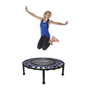 Maximus Pro Bungee Rebounder | Stronger Quieter & Softer Bounce | 40” Mini Trampoline Ready Assembled for Adults & Children | Max 400lb | DVD+ Videos
