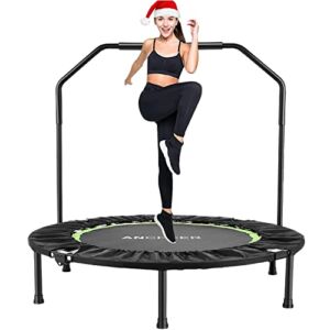 ANCHEER Foldable 40″ Mini Trampoline Rebounder, Max Load 300lbs Rebounder Trampoline Exercise Fitness Trampoline for Adults Kids Indoor/Garden/Workout Cardio