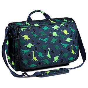 Messenger Bag for Kids,VASCHY Cute 15.6inch Laptop Crossbody School Bag for Boys Teens Dinosaur