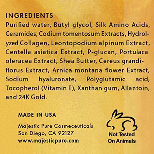 MAJESTIC PURE Gold Facial Mask, Help Reduces the Appearances of Fine Lines and Wrinkles, Ancient Gold Face Mask Formula – 8.8 Oz | The Storepaperoomates Retail Market - Fast Affordable Shopping
