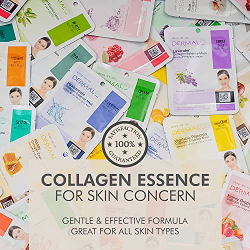 DERMAL KOREA Collagen Essence Full Face Facial Mask Sheet 16 Combo Pack B – Nature Made Freshly Korean Face Mask, The Ultimate Supreme Collection for Every Skin Condition Day to Day Skin Concerns | The Storepaperoomates Retail Market - Fast Affordable Shopping