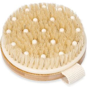 Dry Brushing Body Brush – Best for Exfoliating Dry Skin, Lymphatic Drainage and Cellulite Treatment – Organic Spa Exfoliator and Massage Scrub Brush with Natural Boar Bristles