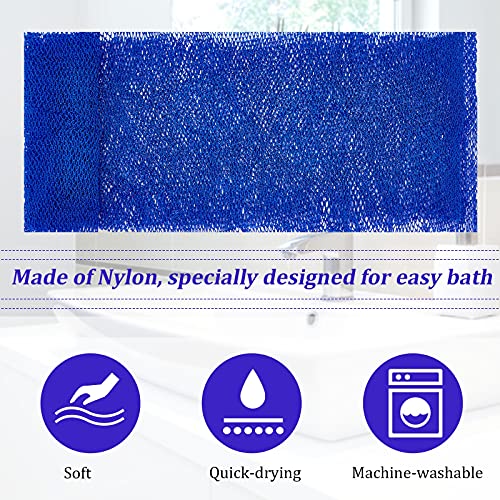 2 Pieces African Net Sponge African Body Exfoliating Net African Net Bath Exfoliating Shower Body Scrubber Back Scrubber Skin Smoother for Daily Use or Stocking Stuffer (Blue) | The Storepaperoomates Retail Market - Fast Affordable Shopping