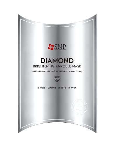 SNP – Diamond Brightening Ampoule Korean Face Sheet Mask – Exfoliates & Tightens Using Real Diamonds for All Oily Skin Types – 10 Sheets – Best Gift Idea for Mom, Girlfriend, Wife, Her, Women | The Storepaperoomates Retail Market - Fast Affordable Shopping