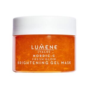 Lumene Nordic C Fresh Glow Brightening Gel Mask – Gentle Vitamin C Face Mask – Arctic Cloudberry AHA Exfoliant for Glowing Skin – Hydrating Facial Mask – (150mL)