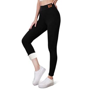 DONWELL Fleece Lined Winter Leggings Women,High Waisted Winter Warm Women Thick Tights Thermal Pants