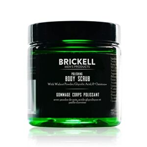 Brickell Men’s Polishing Body Scrub for Men, Natural and Organic Body Exfoliator to Remove Dirt, Prevent Blemishes, and Brighten Skin (8 ounce)