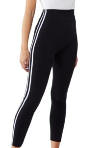 Sevello Clothing, High Waist Fleece Lined Super Soft Legging, Exercise Legging (S, Black Stripe1)