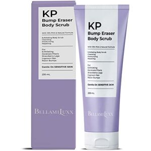 KP Bump Eraser Body Scrub, Effective Keratosis Pilaris Treatment, Natural Exfoliating Body Scrub, Gentle Body Scrubs for Women Exfoliation, Strawberry Legs Treatment, Body Exfoliating Scrub.