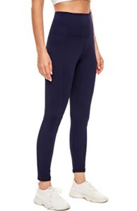 BATHRINS Fleece Lined Leggings for Women with Pockets Winter Warm High Waisted Yoga Pants Running Tights