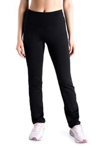 Yogipace Tall Women’s 35″ Fleece Lined Thermal Yoga Straight Leg Warm Sweatpants Winter Snow Pants, Black, Size XL