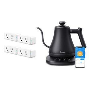 Govee Dual Smart Plug Bundle with Govee Smart WiFi Electric Gooseneck Kettle, Variable Temperature Control Kettle, Pour Over Kettle and Tea Kettle