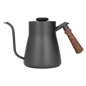 Pssopp Stainless Steel Hand Drip Kettle 850ml Pour Over Coffee Kettle Coffee Pot Gooseneck Tea Kettle with Wood Handle and Thermometer