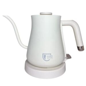 Damn Good Kettle DGC Electric Gooseneck Kettle, Pour Over Coffee and Tea Pot Kettle, Quick Heating, Stainless Steel, Matte White. 0.7 Liter, White/Cream KHDL-07A Electyric Kettle