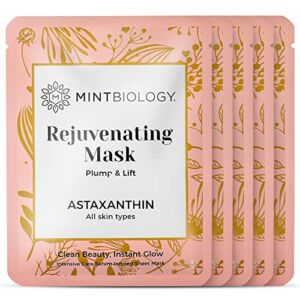 Korean Sheet Mask | AGELESS Advanced Nutrient Locking Korean Skin Care Masks | Astaxanthin & Collagen Face Mask for Women | Nourish, Hydrate & Soften Lines & Wrinkles Spots | Cruelty Free Facial Masks