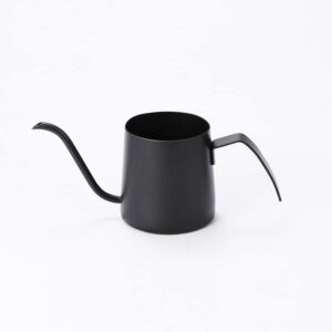 HYMEEE 12oz Pour Over Coffee Kettle Black Small Hand Drip Long Narrow Spout Coffee Maker tea pot for Camping Kitchen Travel Outdoor