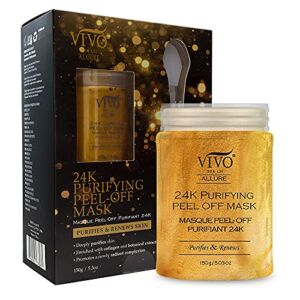 Vivo Per Lei 24K Gold Face Mask – Gold Facial Mask – Hydrating Face Mask with Collagen & Botanicals – Gold Face Mask for Beautiful Skin – 150 g, 5.3 oz.