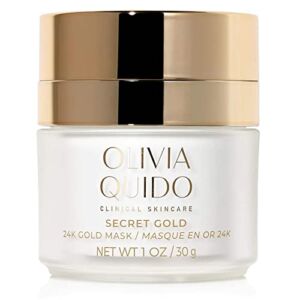 OLIVIA QUIDO Clinical Skin Care Secret Gold 24K Mask | Anti-Aging Night Cream for Face and Neck | Tightens Wrinkles & Fine Lines | Whitens Dark Spots, Melasma & Acne Scars | Non-Comedogenic Night Mask
