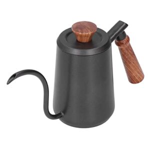 Coffee Pour Over Kettle, Ergonomic Design 304 Stainless Steel Pour Over Kettle Wooden Handle Food Grade Comfortable Grip for
