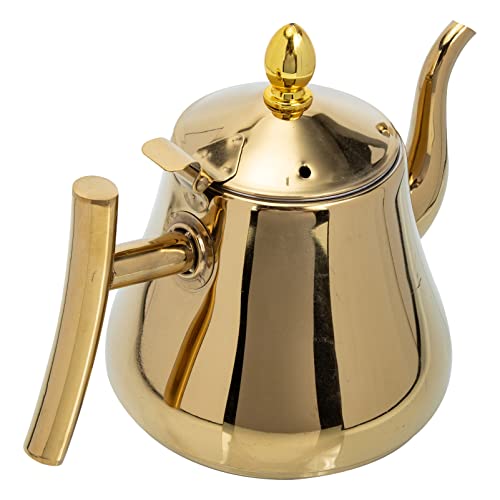 Gooseneck Kettle Stovetop Pour Over Kettle Stainless Steel Stovetop Hand Drip Kettle Teapot Water Heating Boiling Kettles Induction Cooker Tea Kettle for Home Coffee Brewing Tea Barista 1L | The Storepaperoomates Retail Market - Fast Affordable Shopping