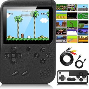 Handheld Game Console,Portable Video Game Console for Kids with 500 Classical FC Games, 3-Inch Screen 1020mAh Rechargeable Battery Support TV Connection & 2 Players Ideal Gift for Kids