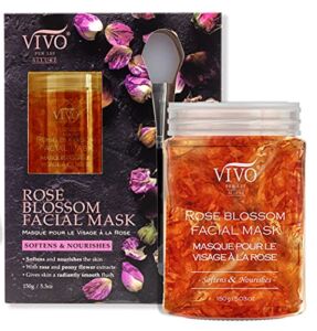 Vivo Per Lei Rose Face Mask – Hydrating Face Mask with Rose & Peony – Moisturizing Face Mask for Smooth Skin – Soothing Facial Mask with Arnica And Aloe to Let Skin Blossom – 150 g/ 5.3 oz