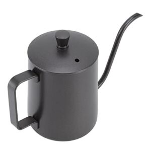 Sazao Pour Over Coffee Kettle, Easy Stainless Steel Compact gooseneck Coffee Maker for Home Office 350ml PTFE Black