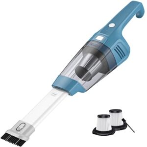 Auloea Handheld Vacuum Cleaner Cordless Rechargeable, High Power with Extendable Nozzle Tool and Multilayer Filter, Dust Busters Portable for Home and Car, Blue/White V11
