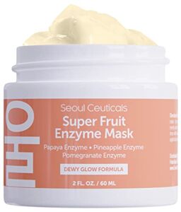 Korean Skin Care Fruit Enzyme Mask – Korean Face Mask K Beauty Face Masks Skincare Contains Skin Brightening Papaya + Pineapple + Pomegranate Extremely Effective Natural Korean Beauty Face Mask 2oz