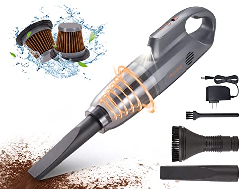 Hand Held Vacuuming Cordless Rechargeable-10K PA Strong Suction Car Vacuum Cordless Rechargeable，Handheld Vacuum Cordless Cleaner, Hand Vacuum with Large Dirt Bowl, 2 Washable Filter & Cleaning Brush | The Storepaperoomates Retail Market - Fast Affordable Shopping