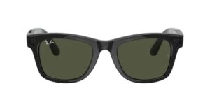 Ray-Ban unisex adult Stories | Wayfarer Smart Glasses, Shiny Black/Green, 50 mm US