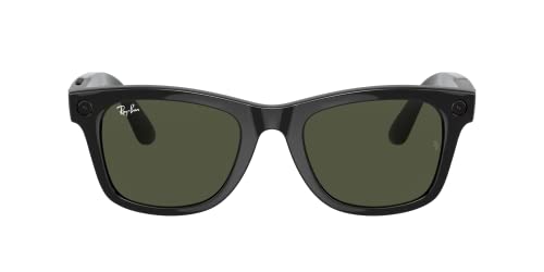 Ray-Ban unisex adult Stories | Wayfarer Smart Glasses, Shiny Black/Green, 50 mm US | The Storepaperoomates Retail Market - Fast Affordable Shopping