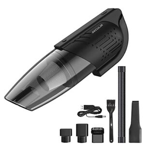 Handheld Vacuum Cordless Handheld Vacuum Cleaner for Car Portable Vacuum for Home, Powerful Suction Rechargeable 2200mAh and 1.8L Large Capacity Portable Wet and Dry Use for Car Necessities