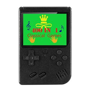Handheld Game Console Retro Video Mini Games Box Built-in 400 Classical Games 3.0-Inch Color Screen Support for Connecting TV(Black)