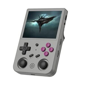 RG353V Handheld Game Console 3.5 Inch IPS Screen 640*480 High Resolution CPU RK3566 Quad-Core OS Android 11, Linux 2G/64G+16G 3200mAh Battery(Grey)