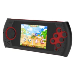 Kids Handheld Games 16 Bit Retro Games Console Built-in 230 HD Games 3 Inch Large Screen Video Games Player Rechargeable Electronic Games Machine Gift for Kids Ages 4-12 (Red)