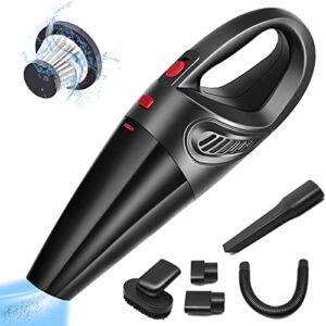 ASVZP Handheld Vacuum Cleaner Cordless, 120W 9000PA High-Power Rechargeable Lightweight Wet Dry Portable Car Vacuum Cleaner for Home, Office, Car and Pet