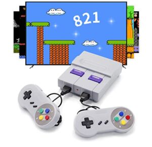 Mini Super Classic Retro Game Console, HDMI Retro Classic Edition Built-in 821 Classic Mini Game System with 2 Joystick,Plug & Play Video Games for Kids,for Family and TV,Birthday Gfit for Men